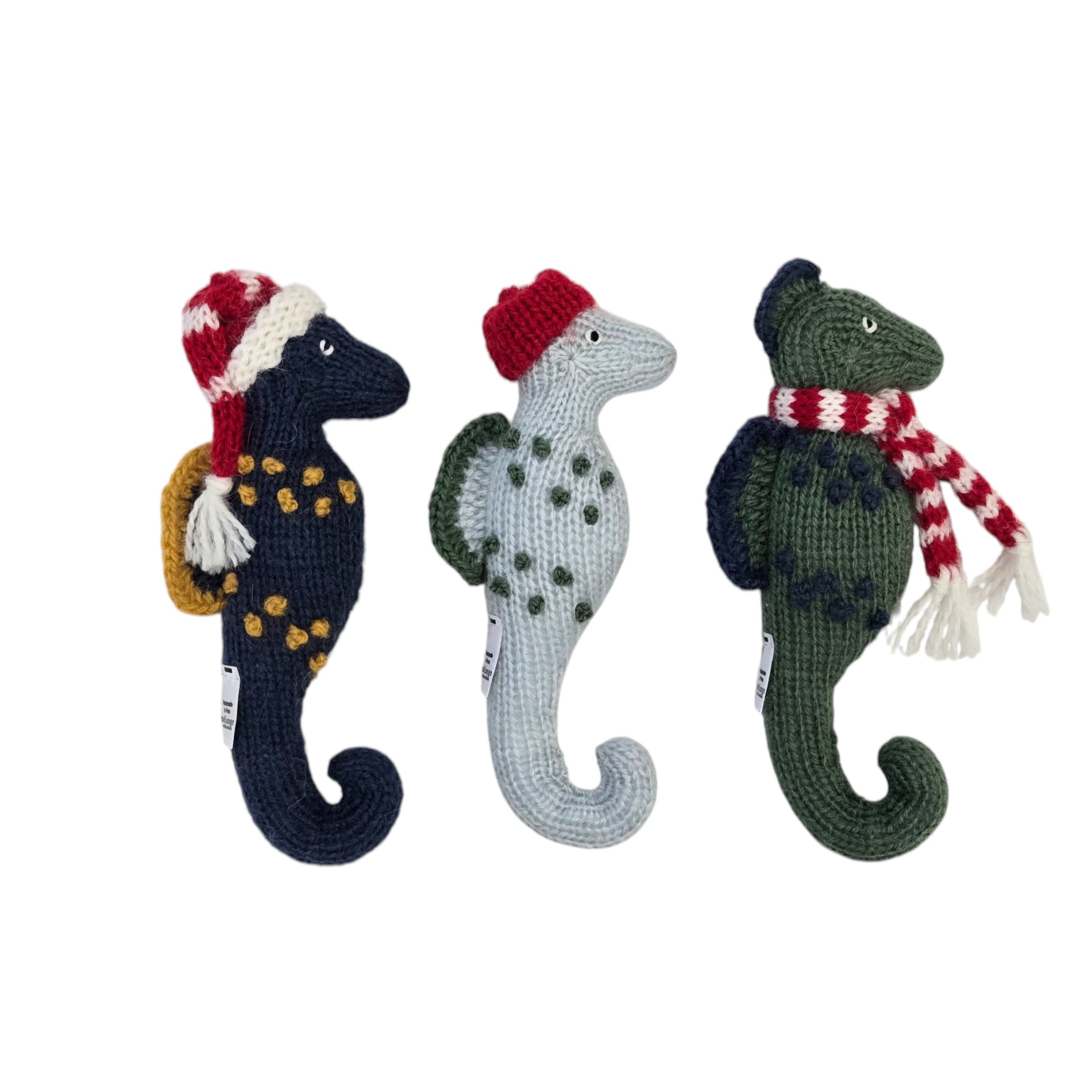 Seahorse Ornaments, Set Of 3