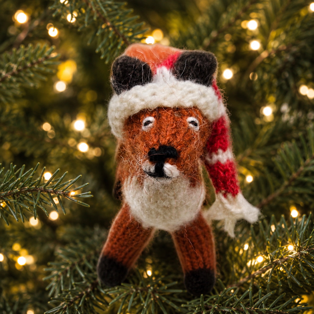Fox With Hat Ornament - Set Of 3