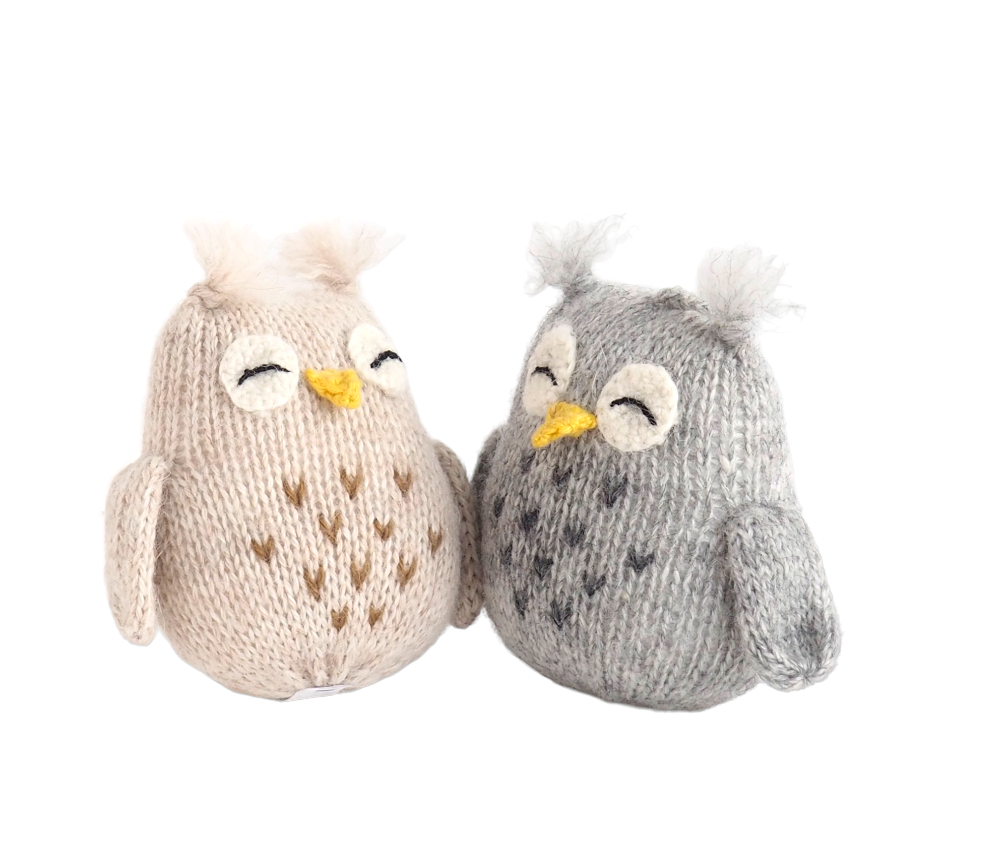 Owl With Tufts Ornament- Set Of 2