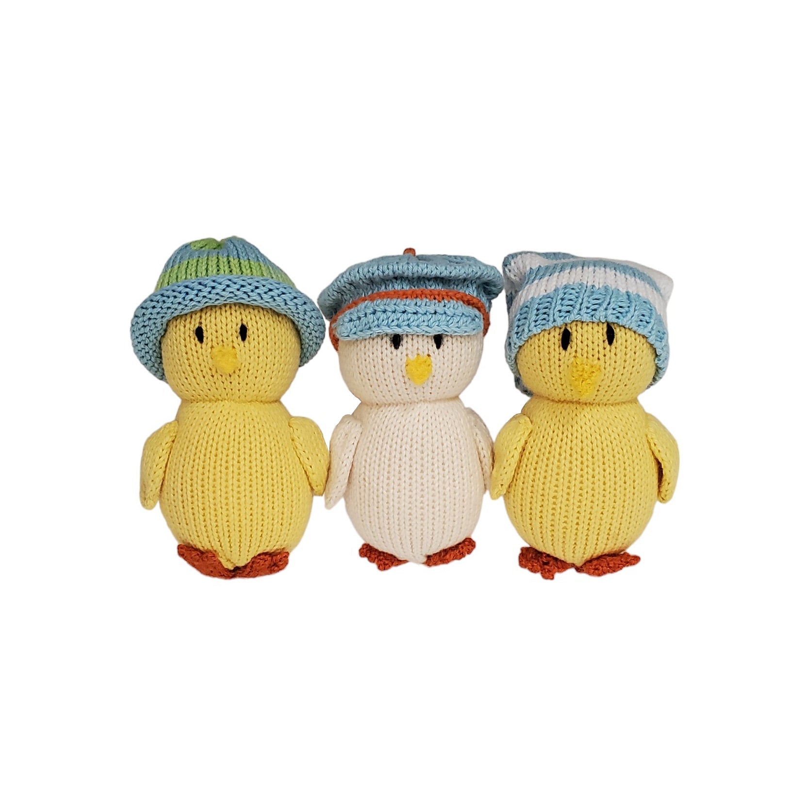 Chicks In Pastel Hats - Set Of 3