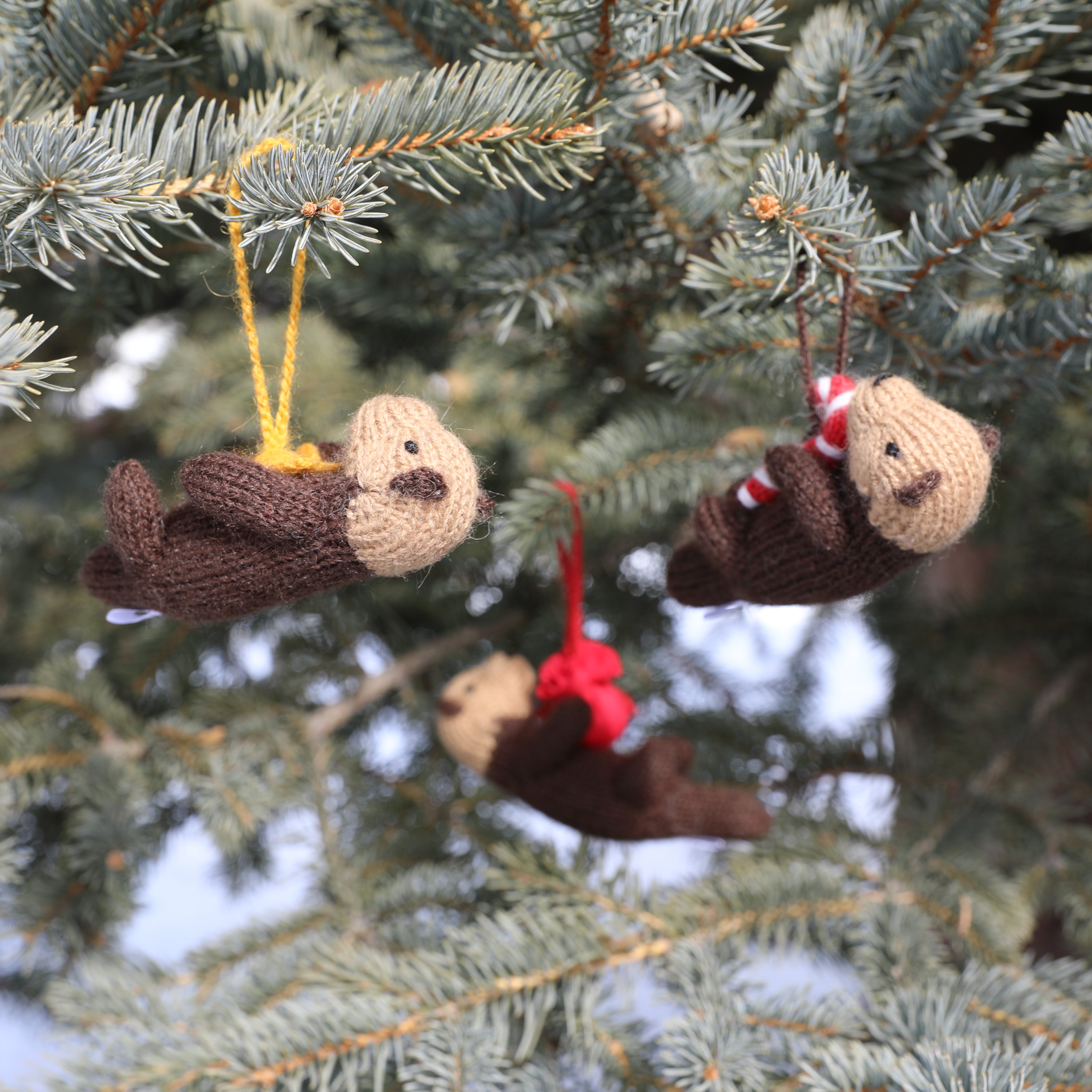 Otter Ornament- Set Of 3