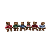Brown Bear Ornaments - Set Of 6