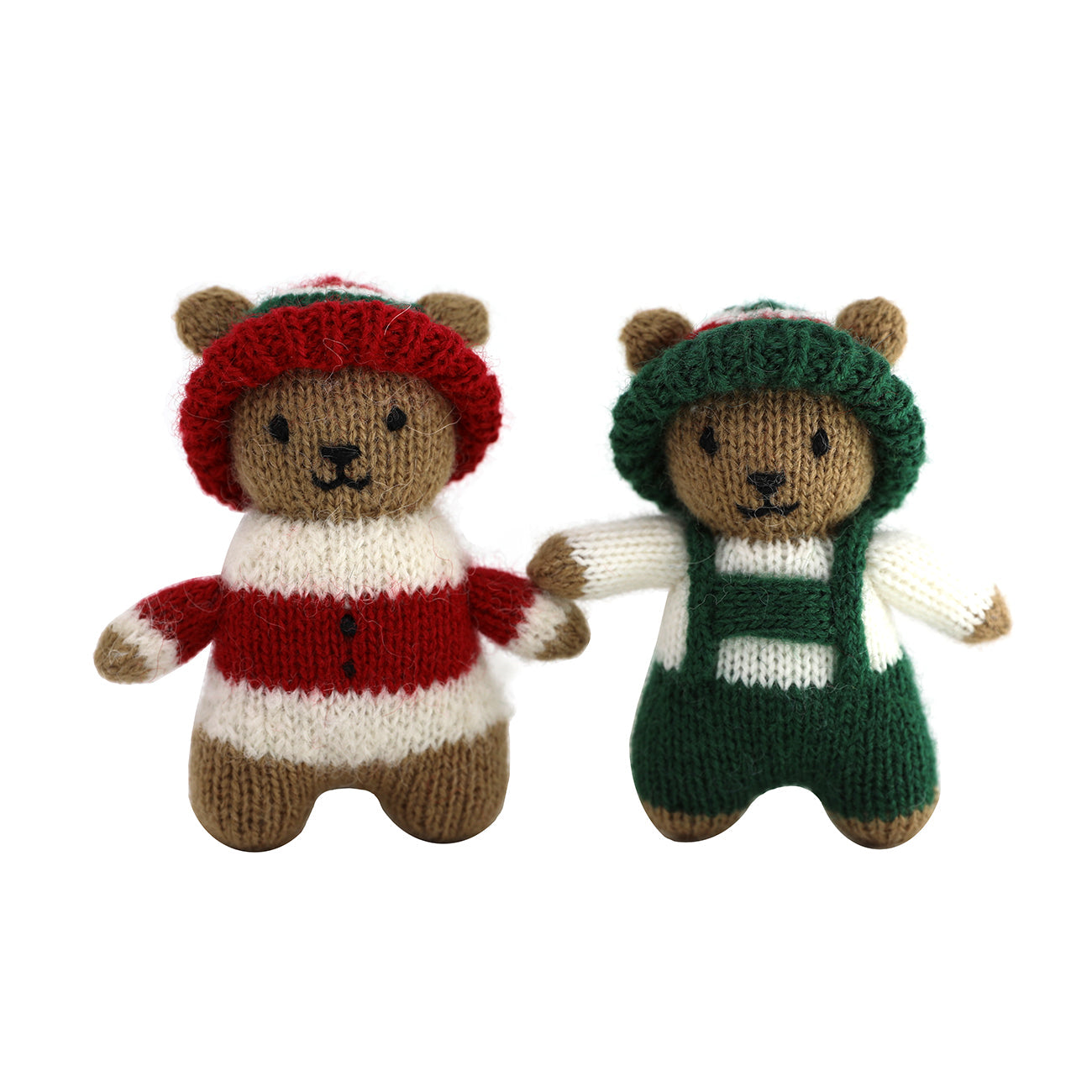 Swiss Christmas Bears Ornaments, Set Of 2