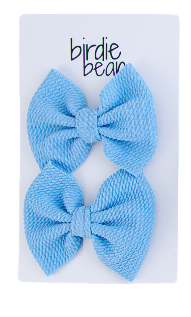 Periwinkle Clippy Bow Set