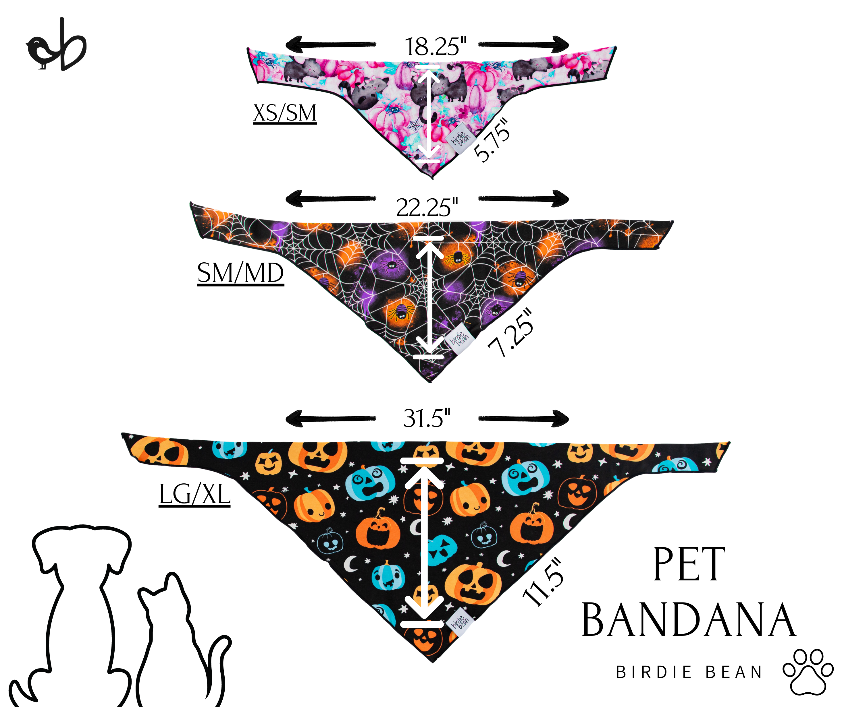 Gomez Glow-in-the-dark Pet Bandana