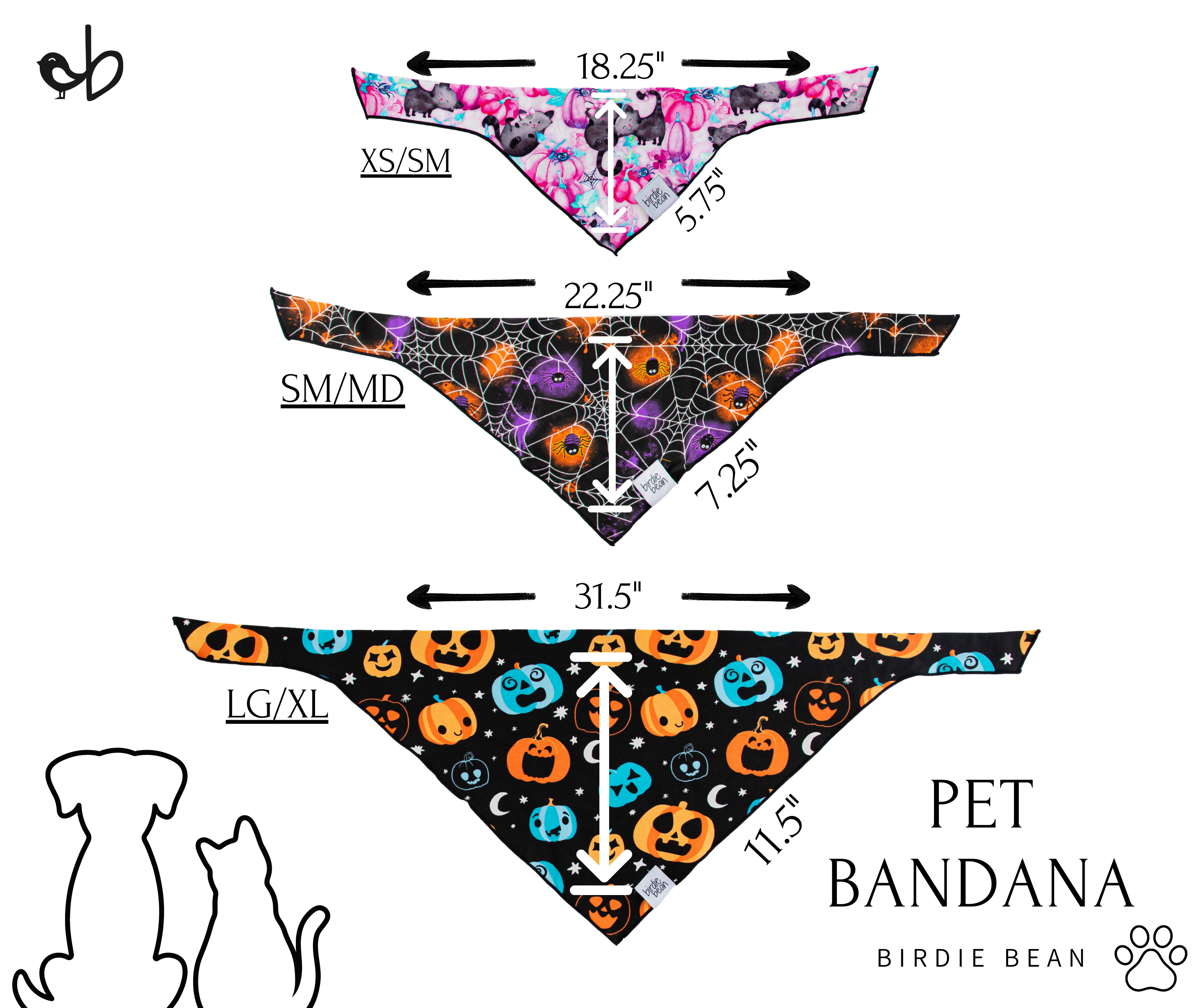 Dex Glow-in-the-dark Pet Bandana