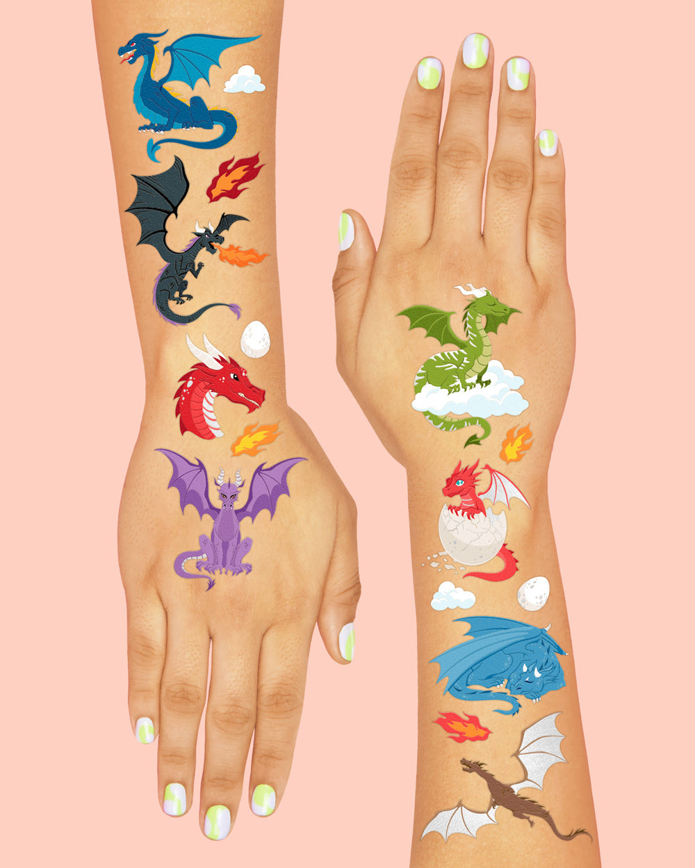 Fire Breather Tats - 40 Foil Temporary Tattoos