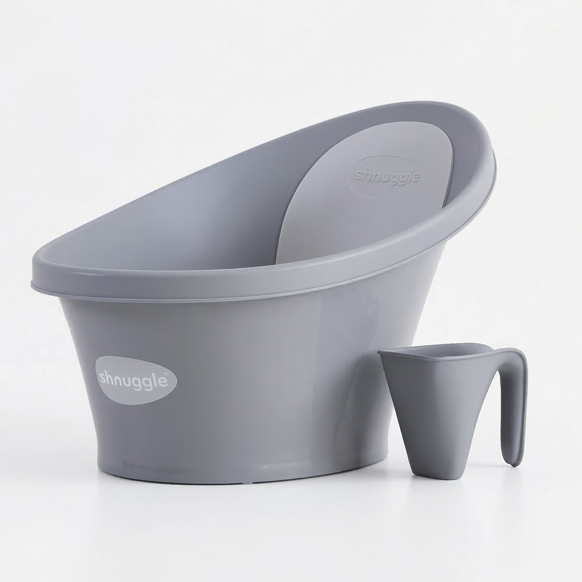 Newborn Bath Essentials Bundle | Baby Bath With Support Bump, Soft Backrest & Rinse Jug | Safe & Stylish Bathtime Set