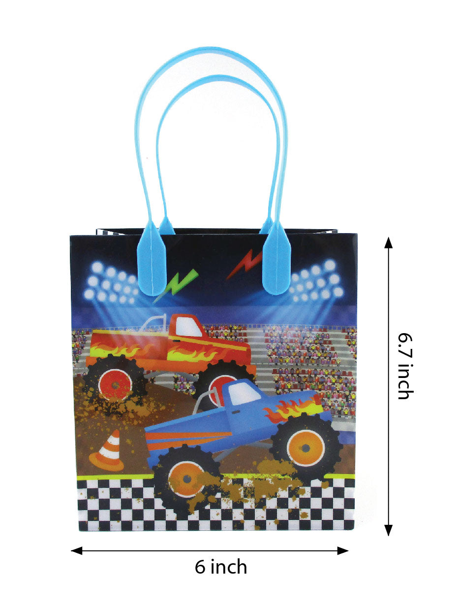 Monster Truck Themed Party Favor Bags Treat Bags - Set Of 6 Or 12