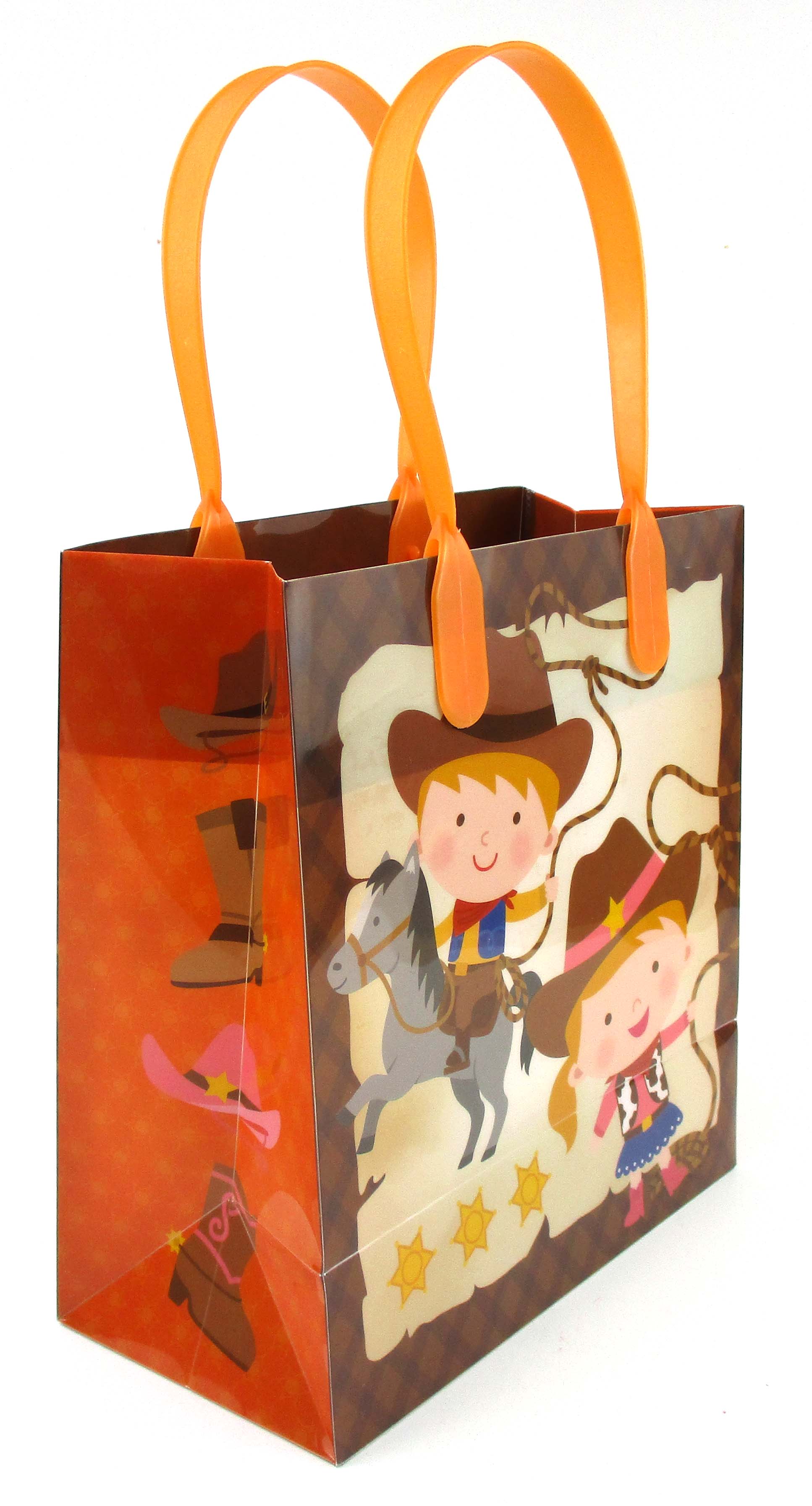 Western Cowboy Cowgirl Themed Party Favor Bags Treat Bags - Set Of 6 Or 12