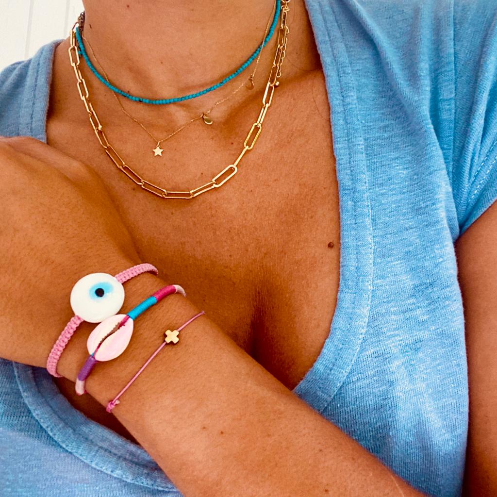 Pink Candy Shell Bracelet