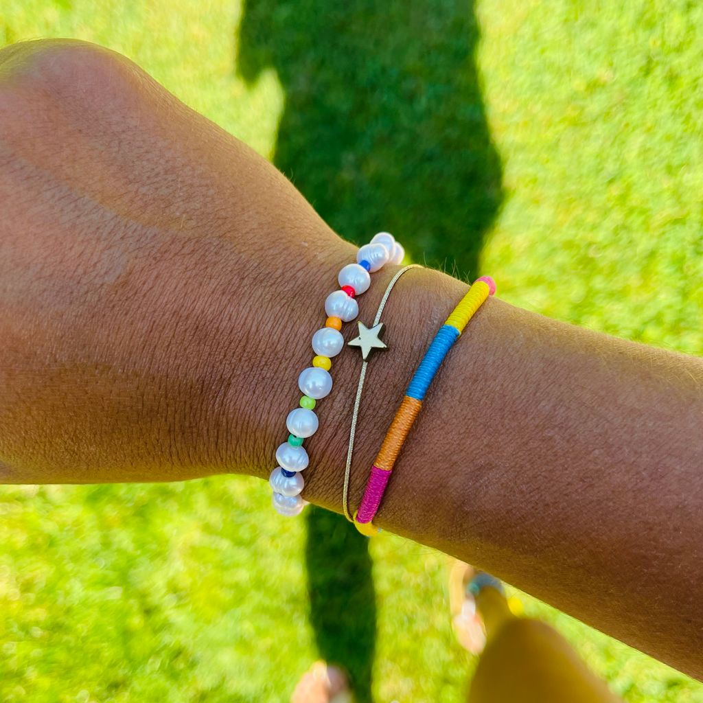 Freshwater Baroque Pearl Rainbow Bracelet