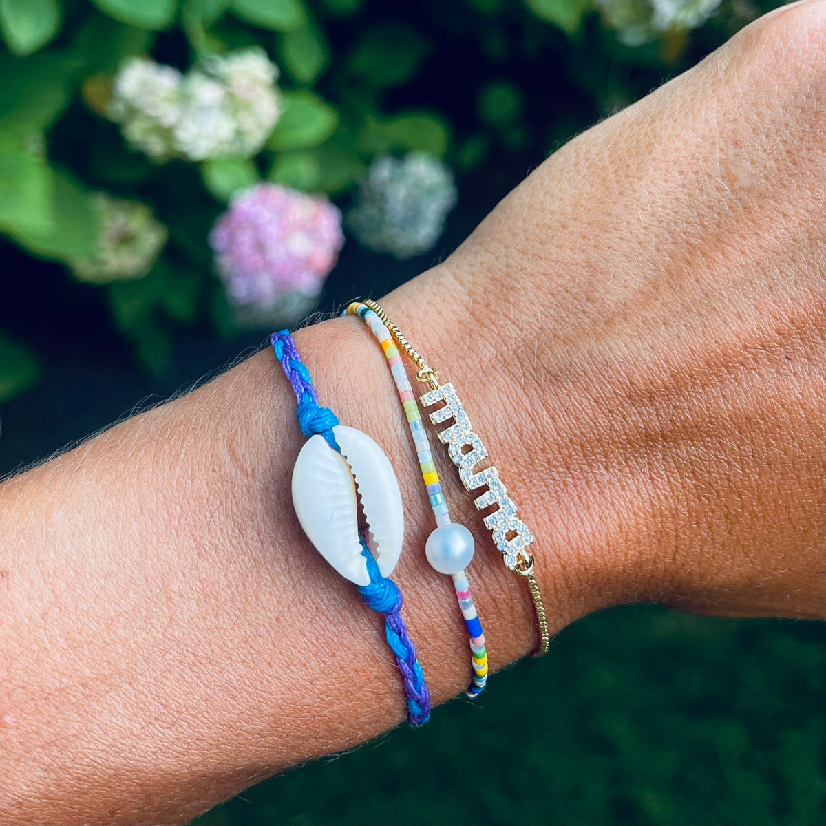 Pastel Pearl Thread Bracelet