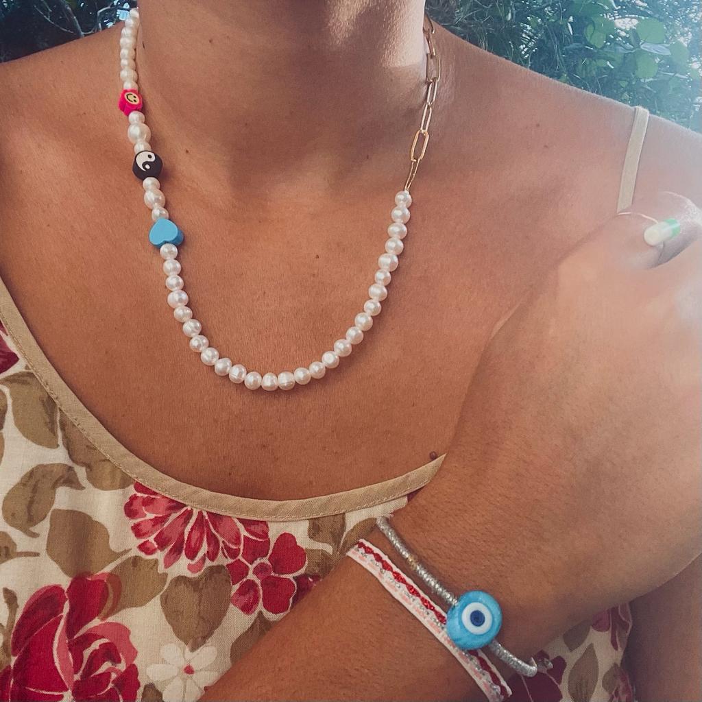 Naomi Pearl & Chain Necklace