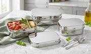 Nesting Stainless Steel Food Containers (set Of Three)