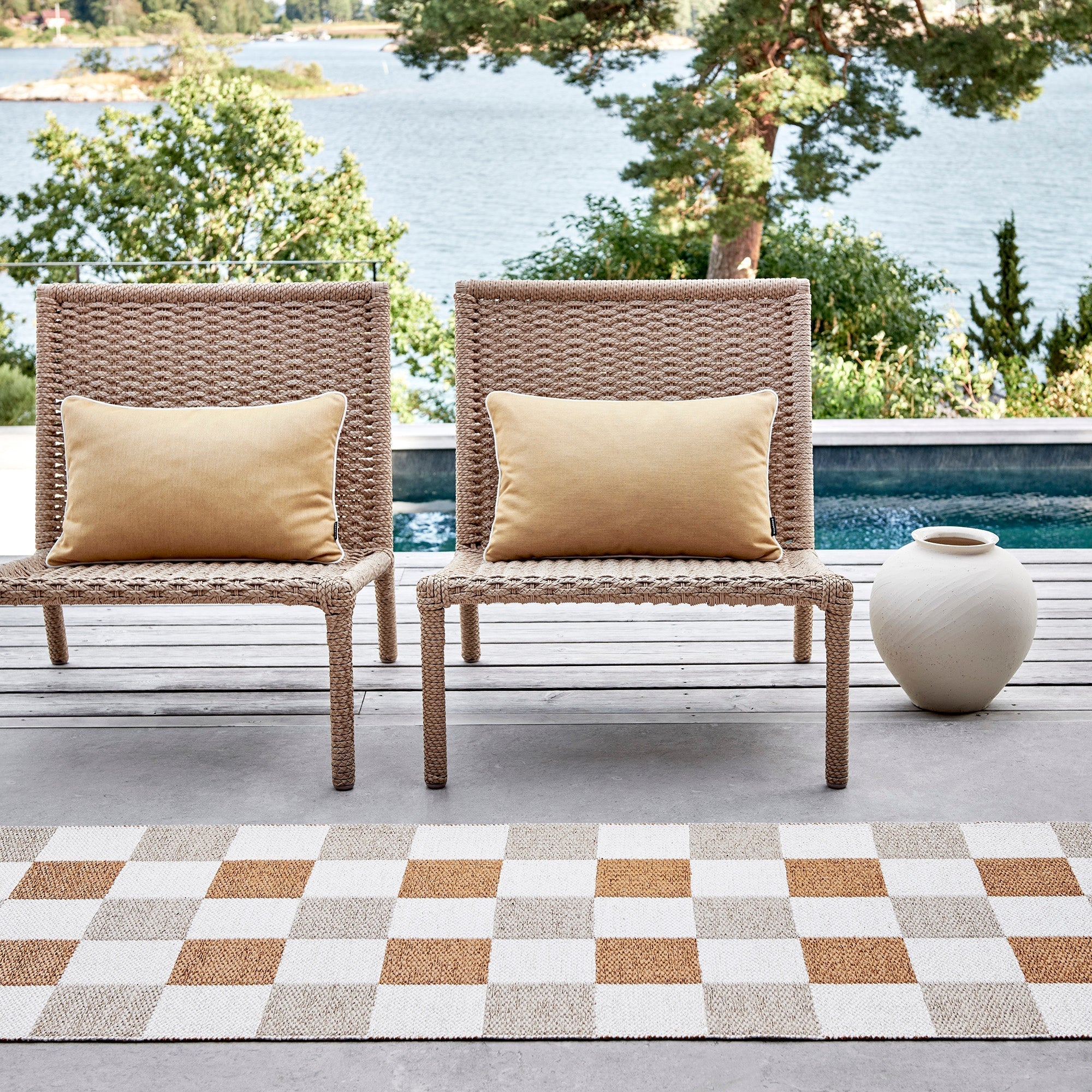 Rug Pix Beige/vanilla/ochre 2.25 X 8 Ft