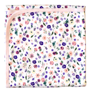 Clementine Purple Floral Blanket