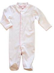 Pink Polka Dot Footie