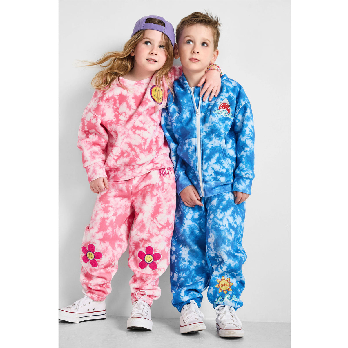 Shark Tie-dye Zip-up Hoodie