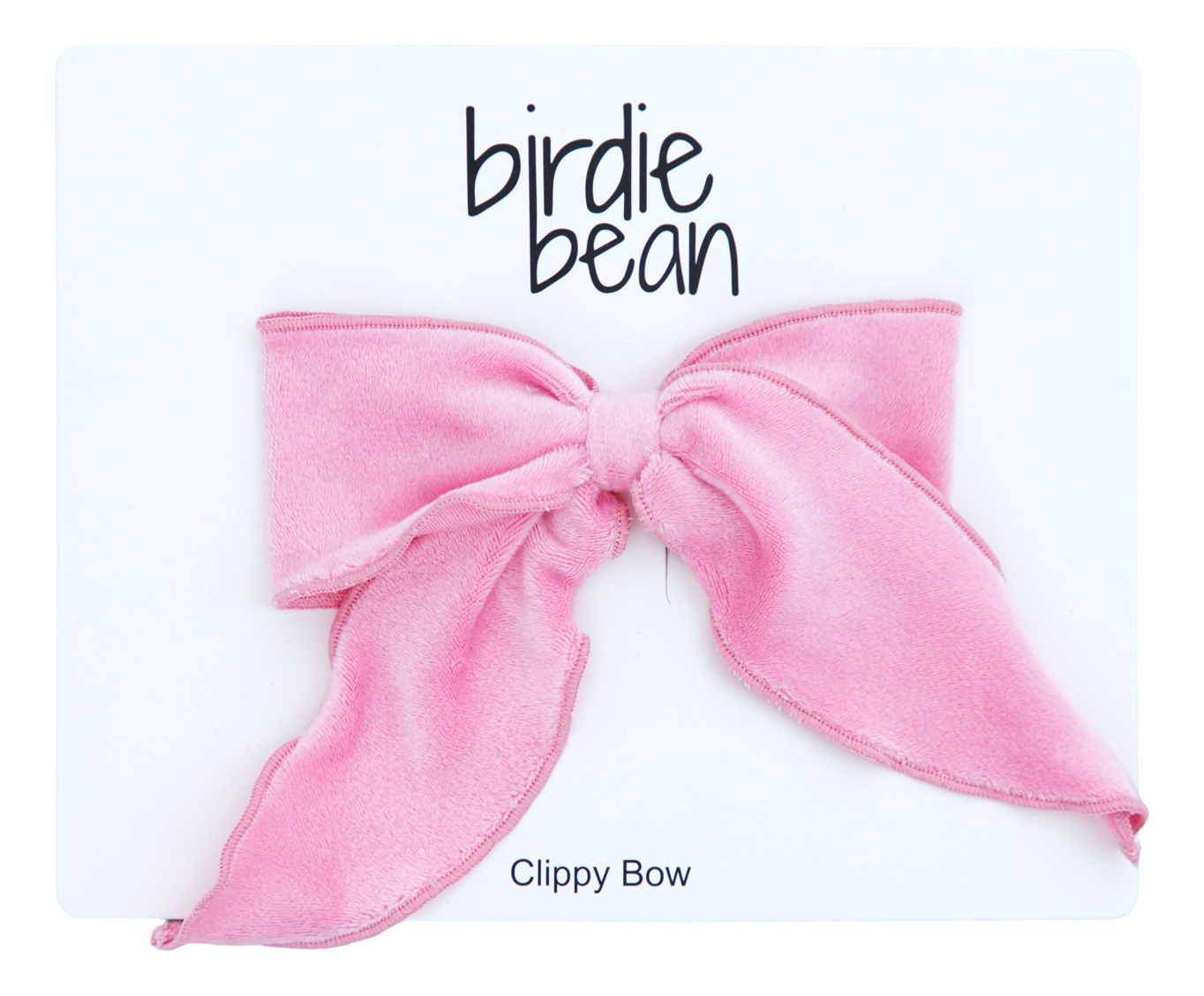 Pink Velvet Clippy Bow