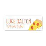 Pizza Vinyl School Labels