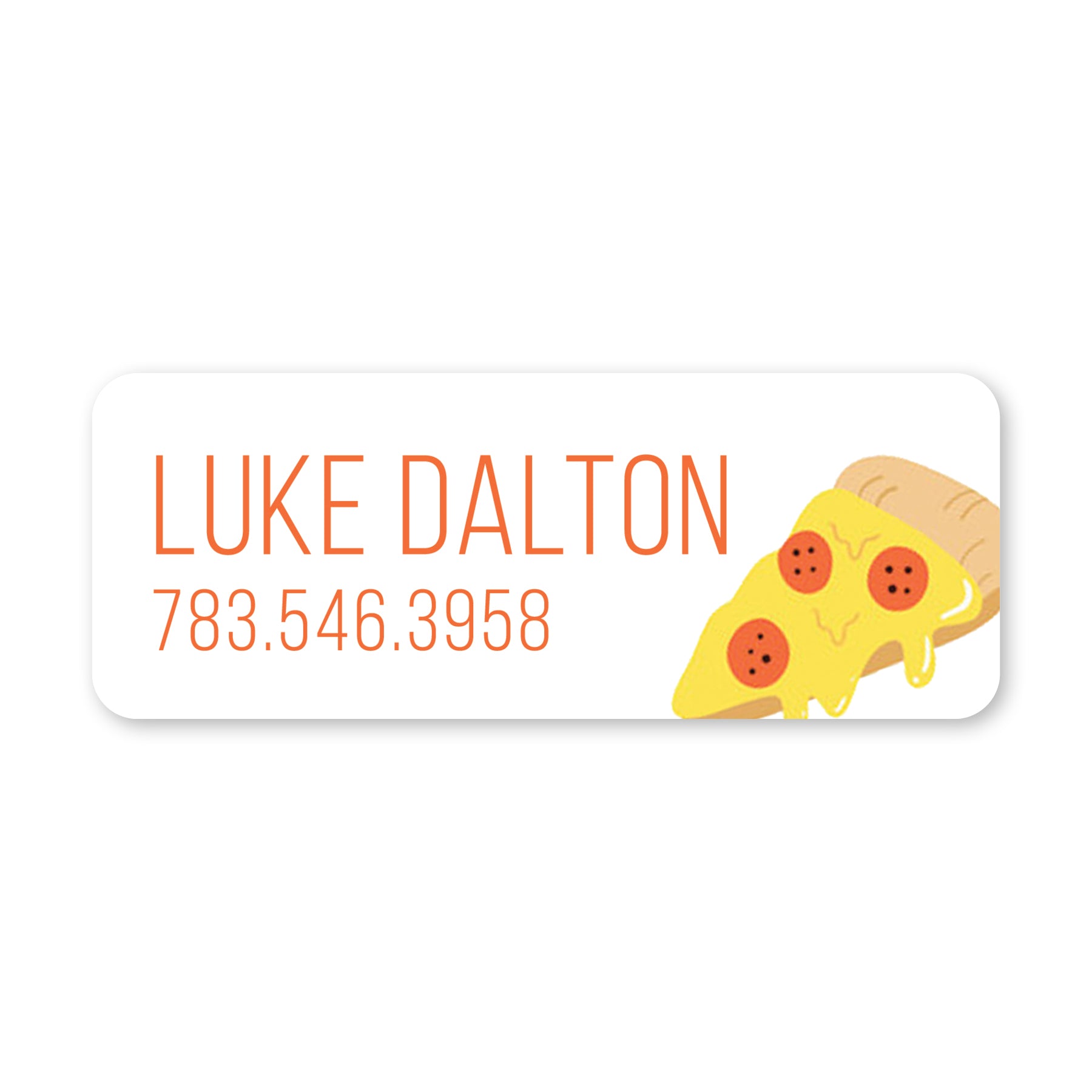 Pizza Vinyl School Labels