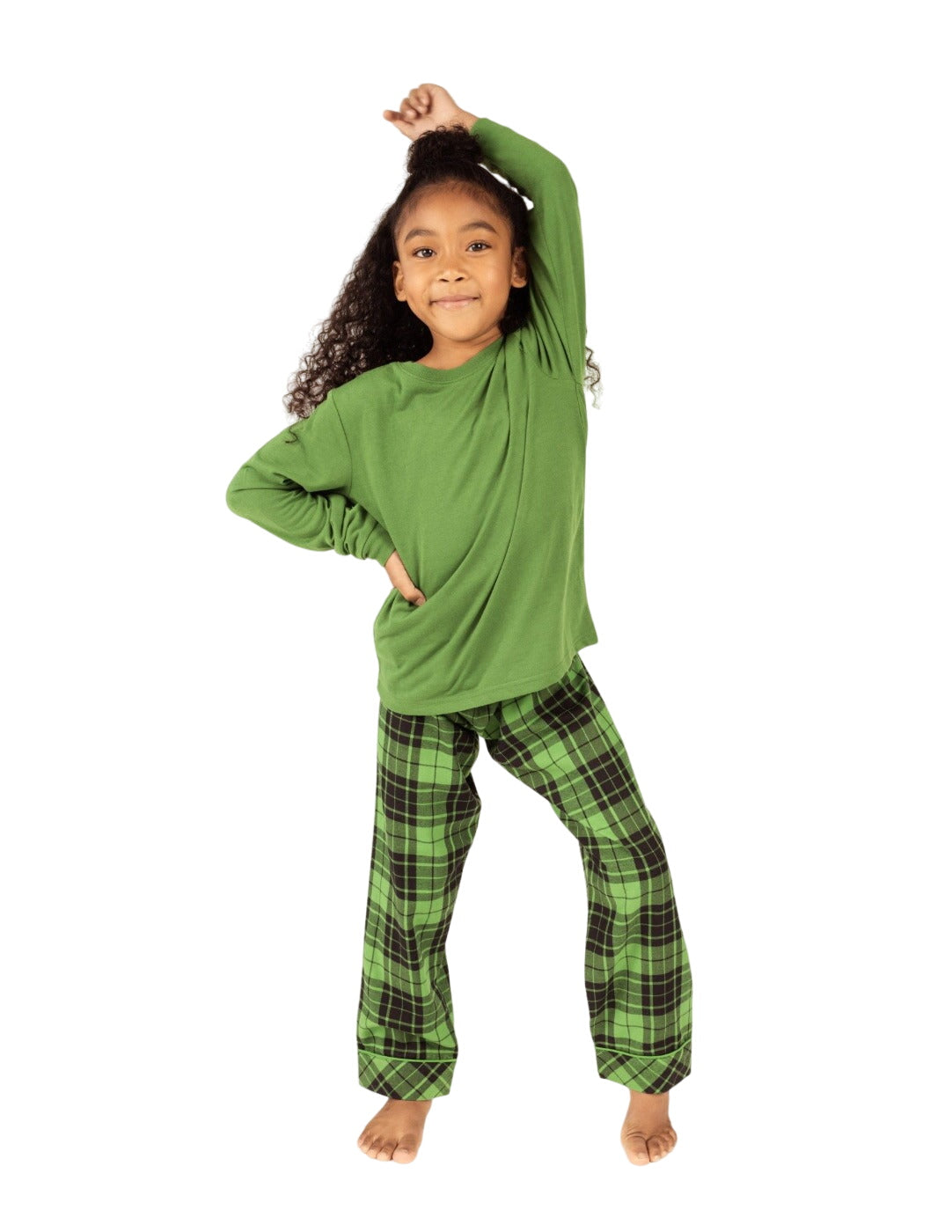 Kids Flannel Print Pajama Sets