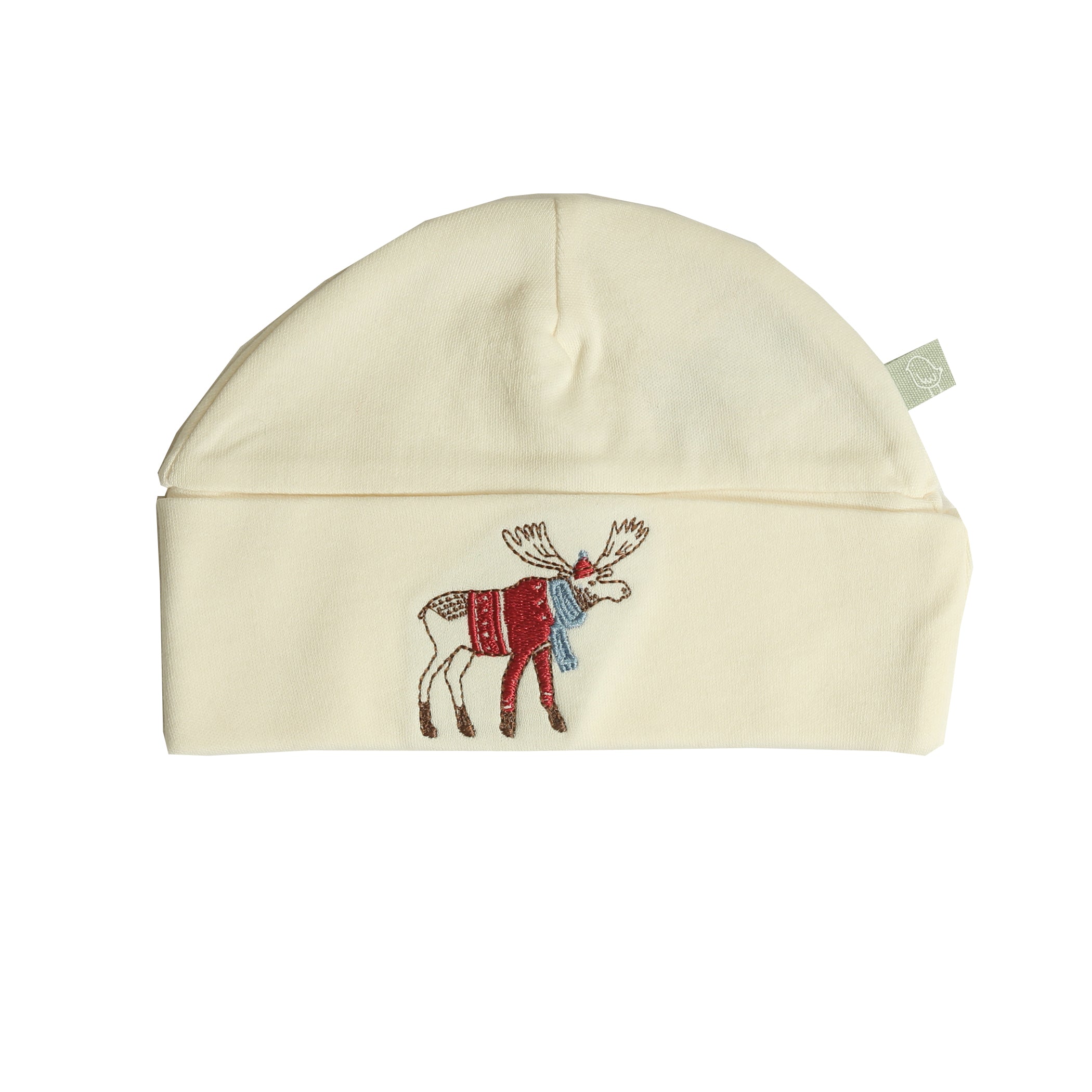 Roll Up Hat | Ivory Moose Embroidery