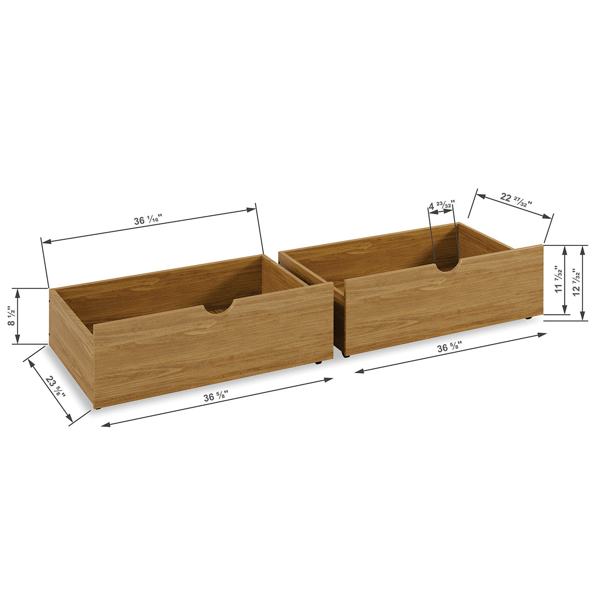 P'kolino Urban Oak Storage Drawers - Natural Oak