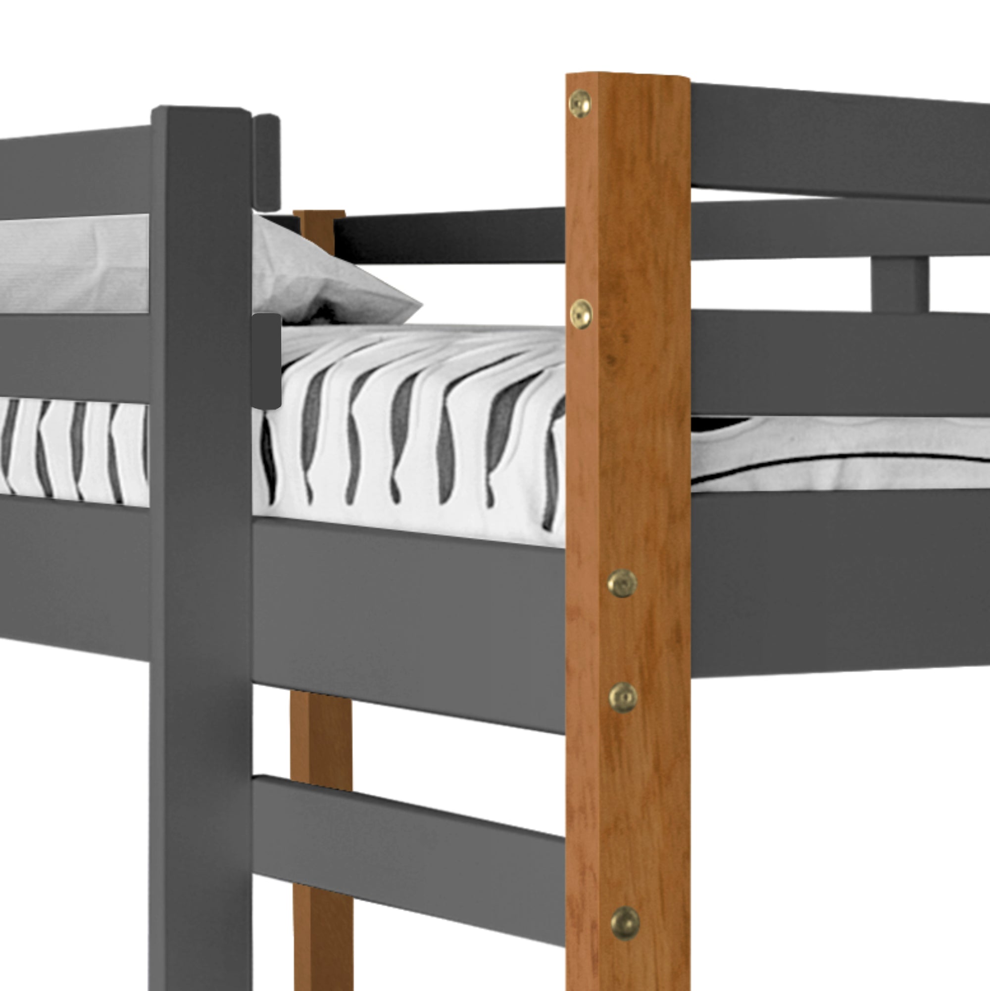 Letto Bunk Bed - Natural and Grey