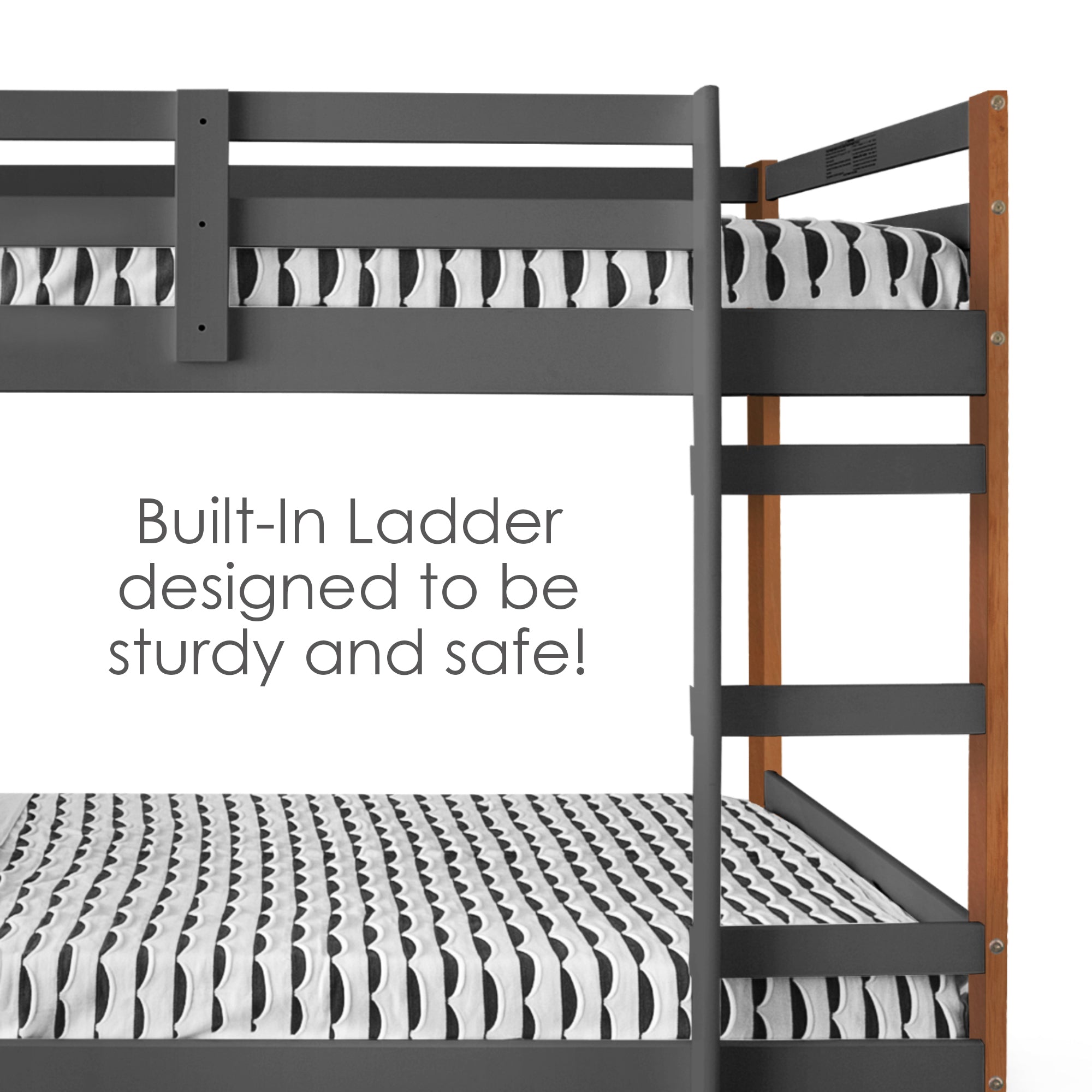 Letto Bunk Bed - Natural and Grey