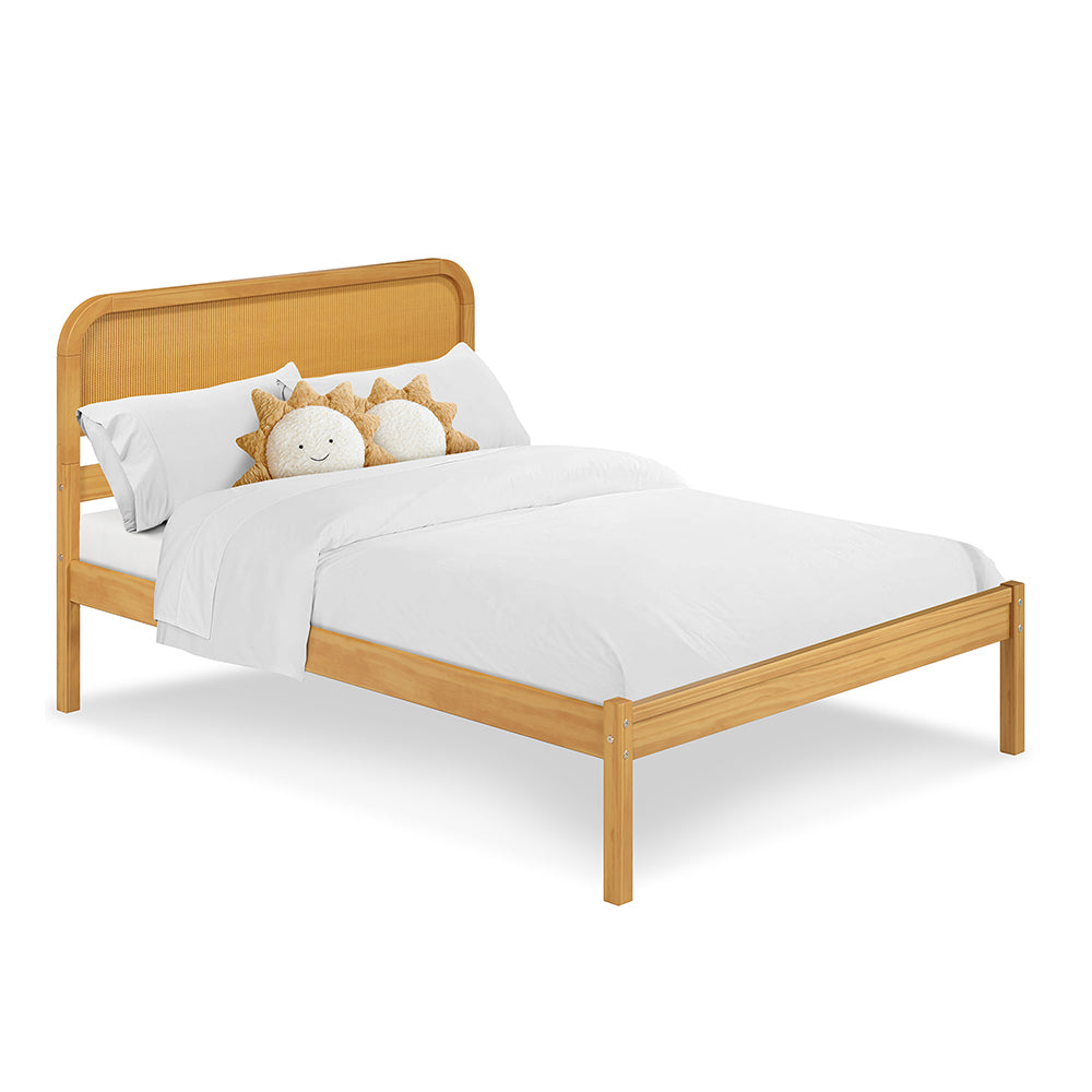 Rattan Solid Wood Full Bed - Curva by P'kolino