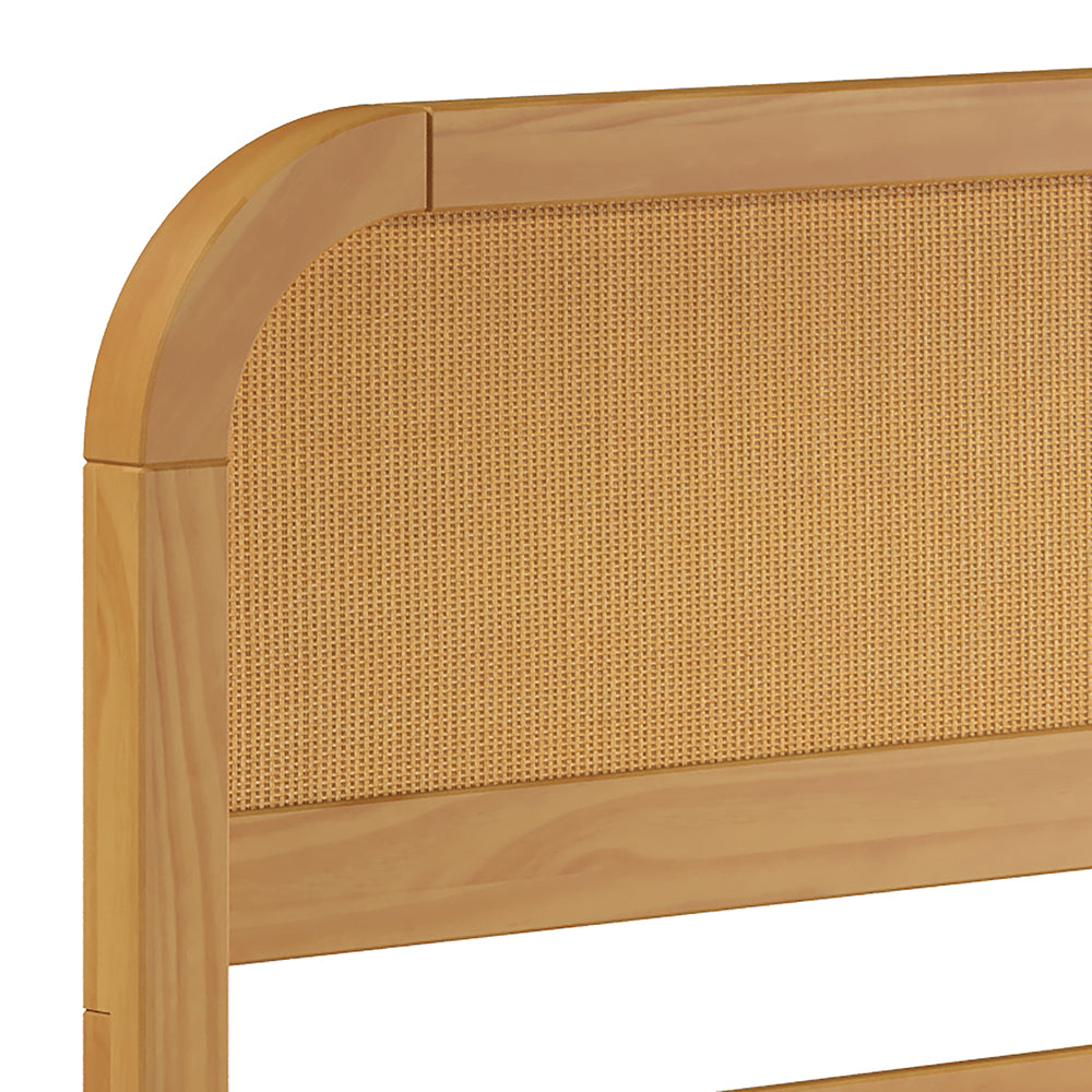 Rattan Kids Solid Wood Twin Bed - Curva by P'kolino