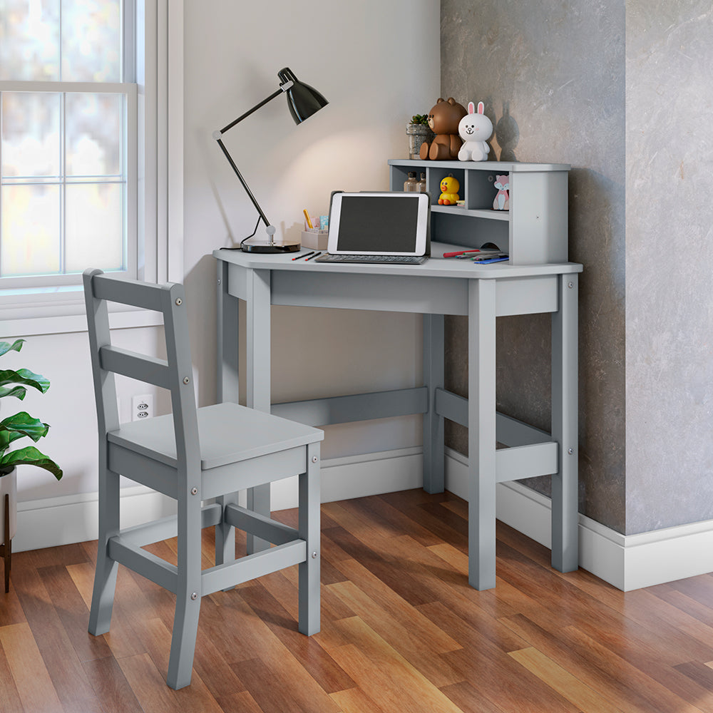 P'kolino Kids Corner Desk and Chair - Grey