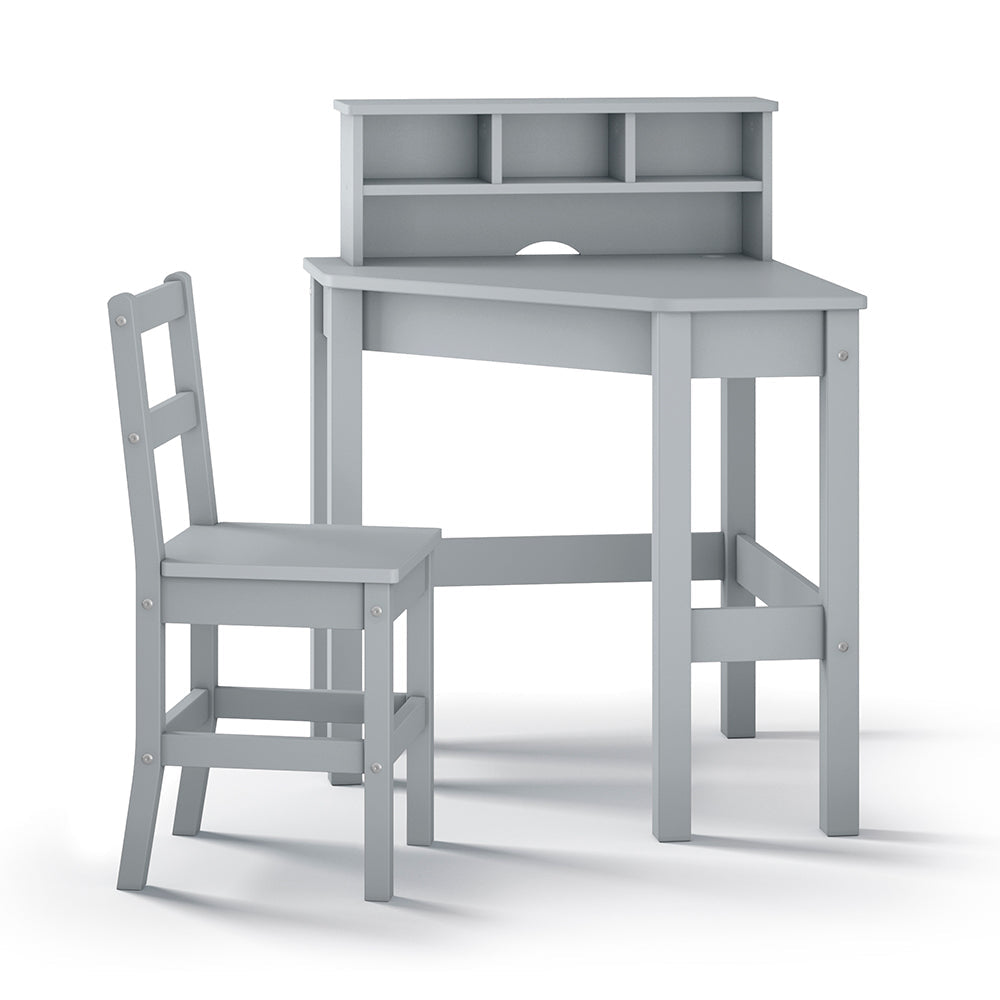 P'kolino Kids Corner Desk and Chair - Grey