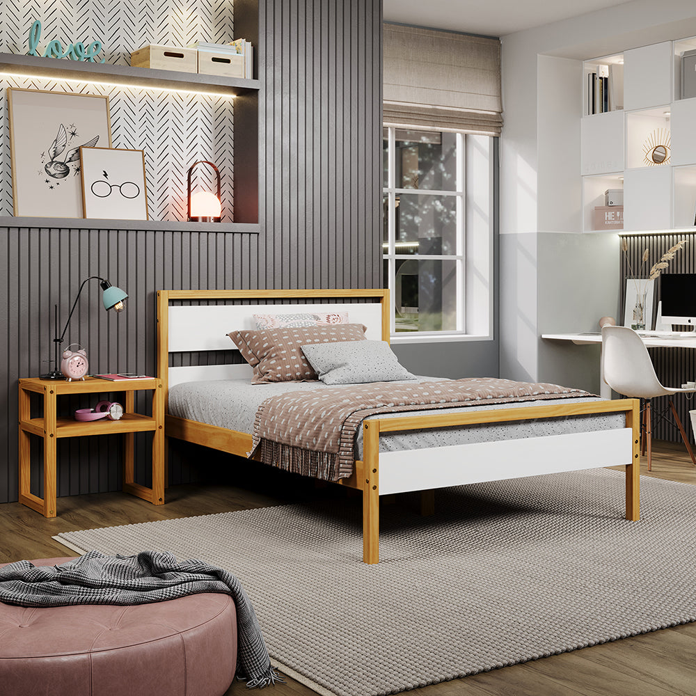 P'kolino Quadra Full Bed - White and Natural