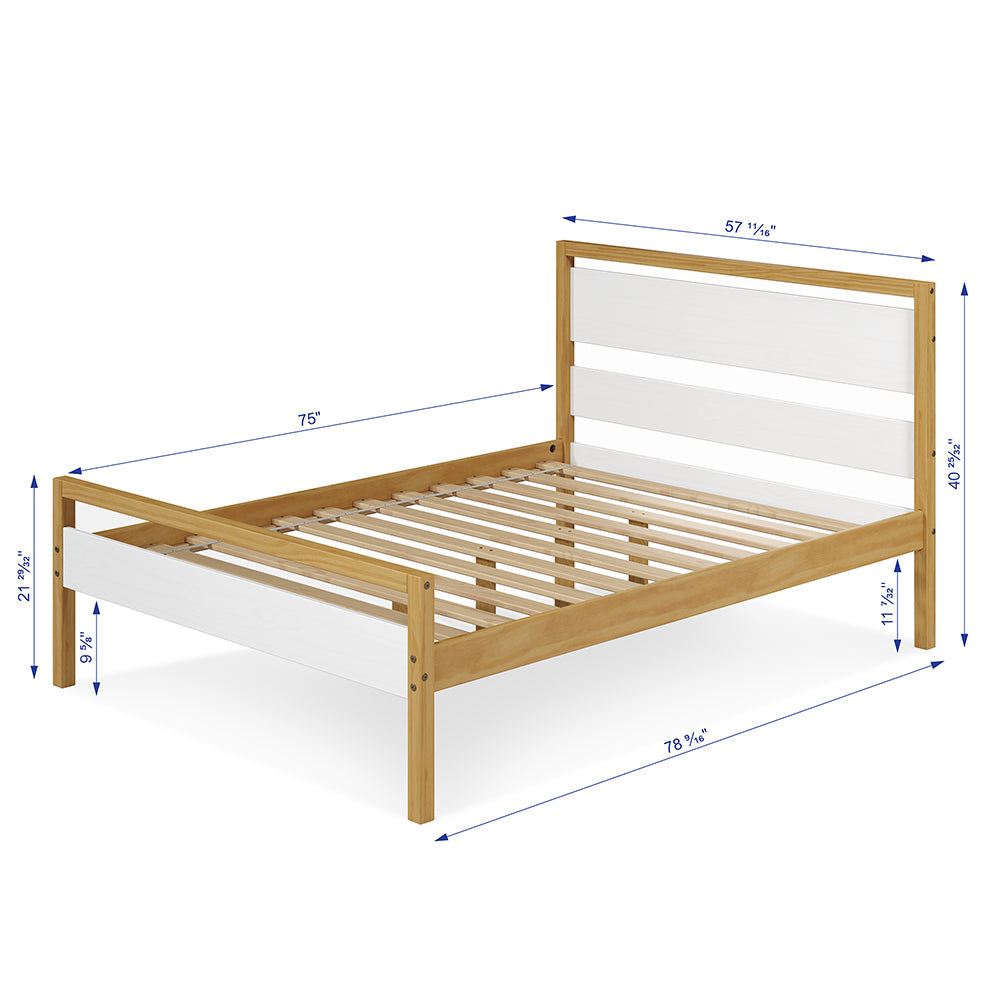 P'kolino Quadra Full Bed - White and Natural