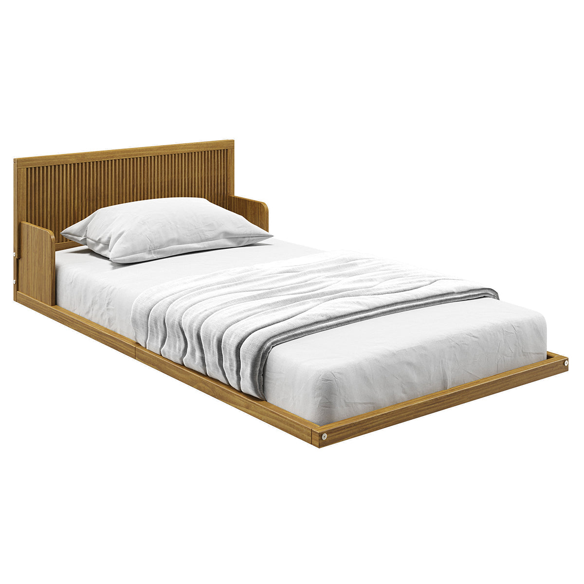 P'kolino Reeded Wood Floor Twin Bed - Natural Oak