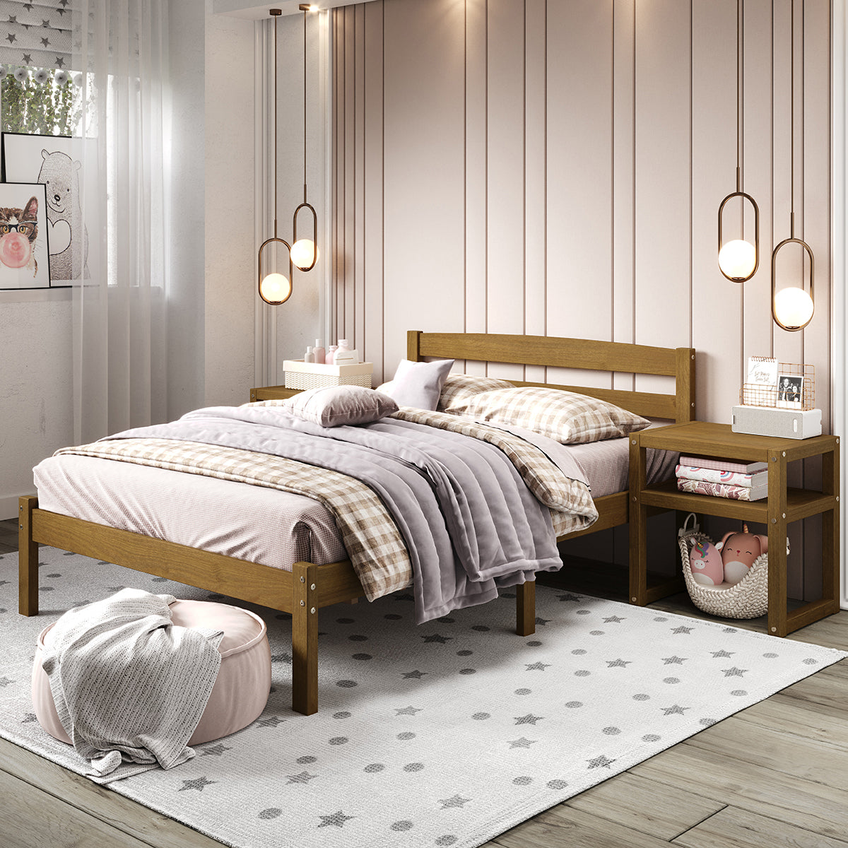 P'kolino Urban Oak Full Bed - Natural Oak