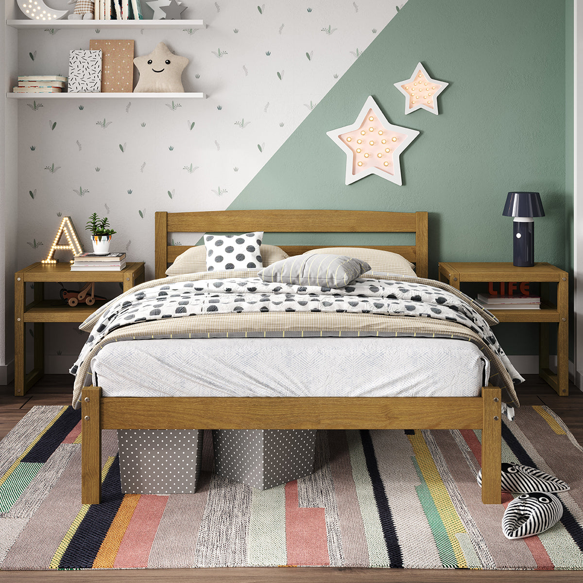 P'kolino Urban Oak Full Bed - Natural Oak