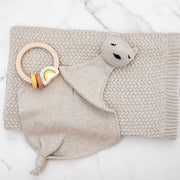 Criss Cross Organic Cotton Baby Blanket And Lovie Set