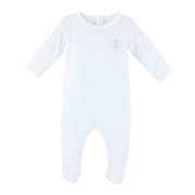 Love Teddy Embroidery Footie | Baby Boy