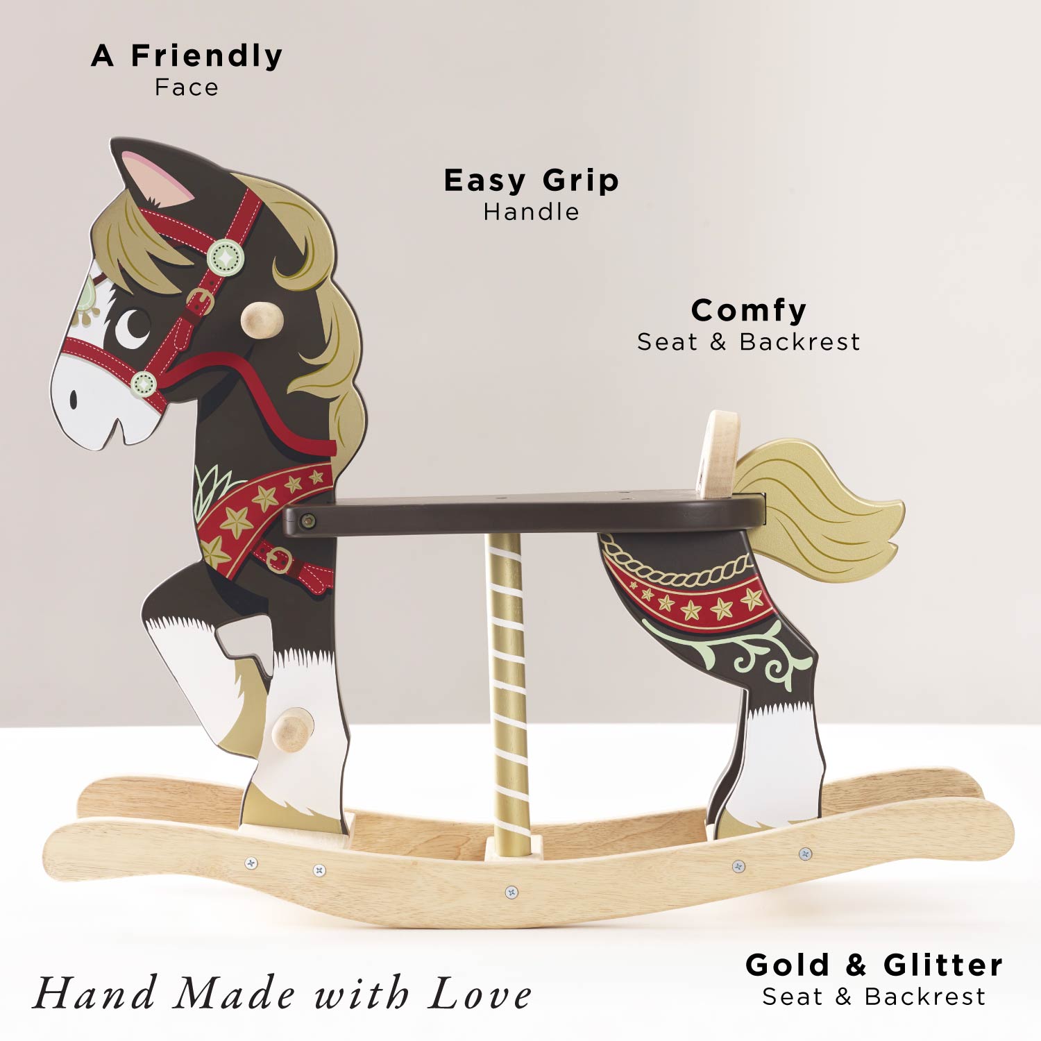 Classic Wooden Rocking Horse