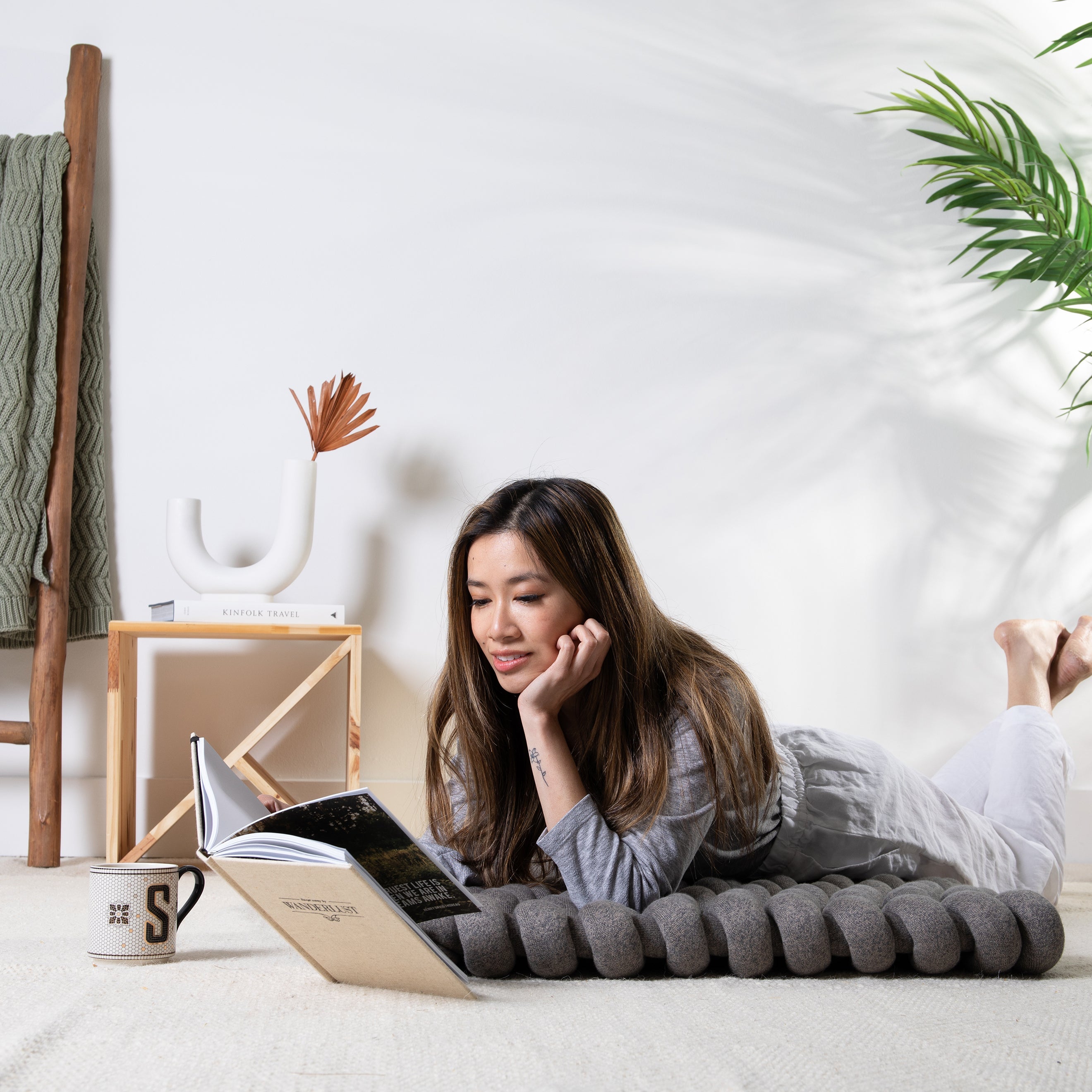 Knotted Floor Cushion - Tortilla