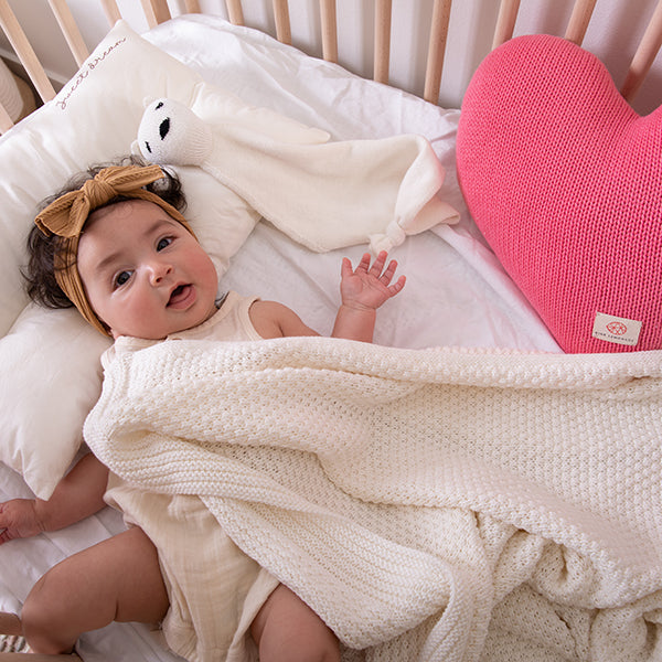 Honey Bee Organic Cotton Baby Blanket And Teddy Lovie Set