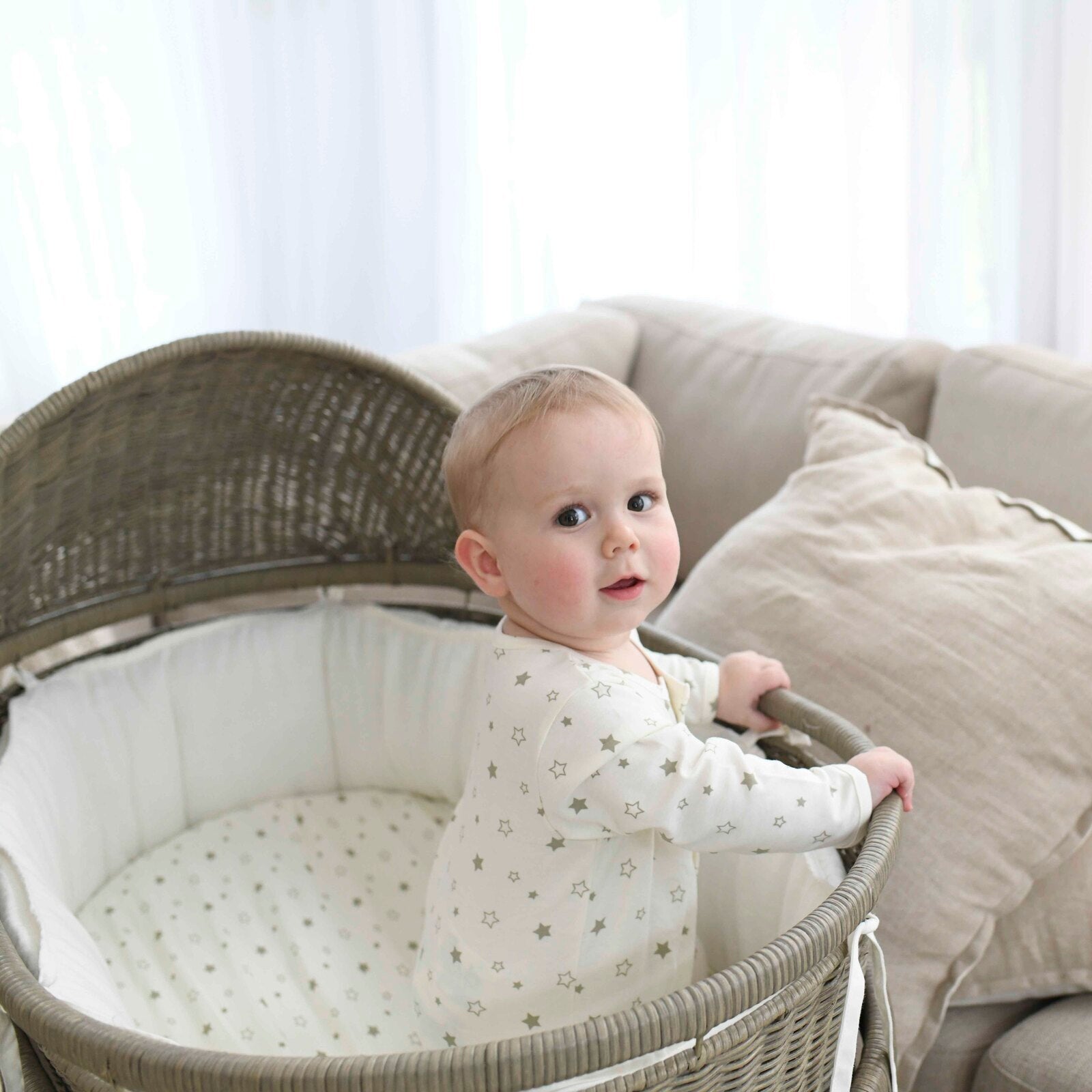 Bassinet Sheet / Changing Pad Cover - Stars