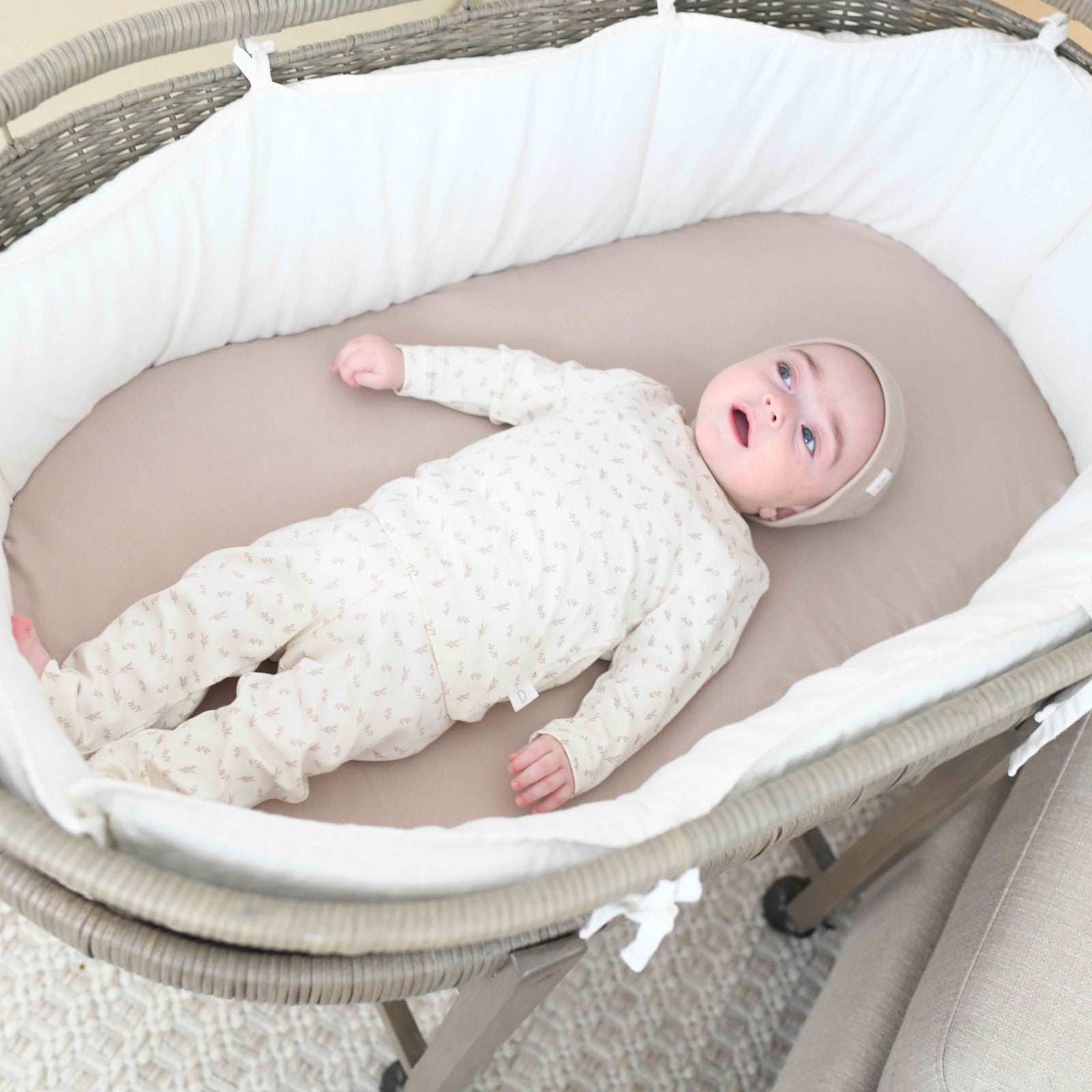 Bassinet Sheet / Changing Pad Cover - Oatmeal