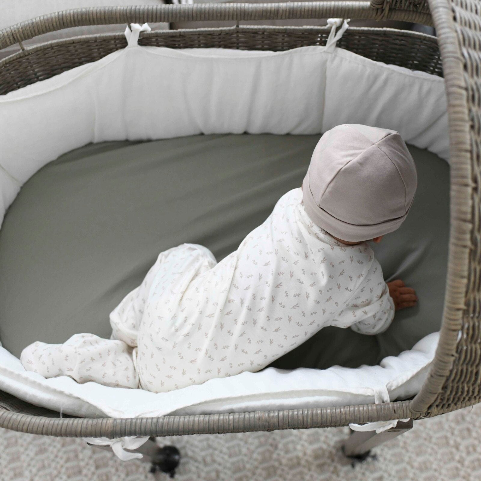 Bassinet Sheet / Changing Pad Cover - Sage Green