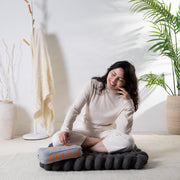 Knotted Floor Cushion - Ebony