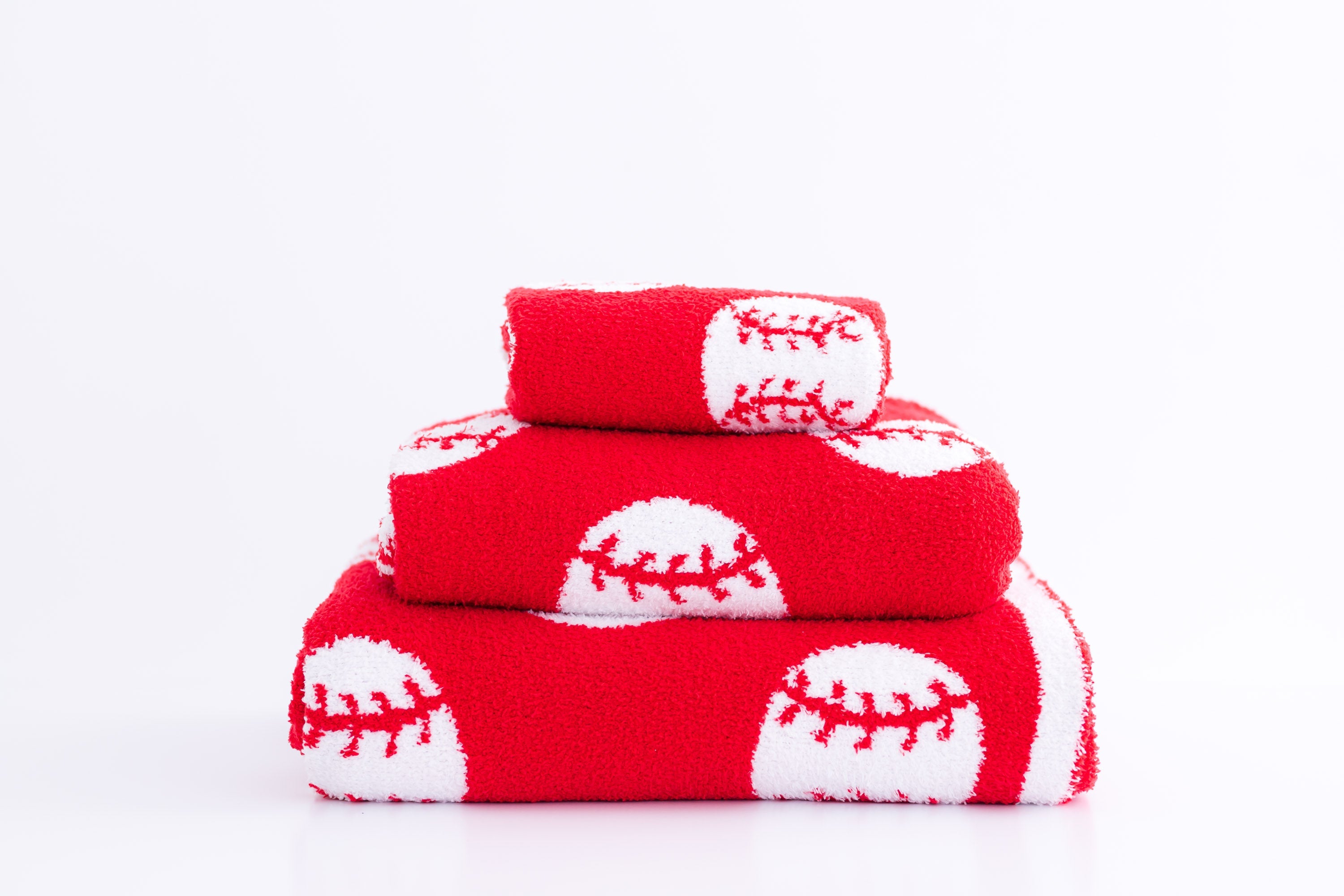 Baseball Plush Blanket- Red/stroller